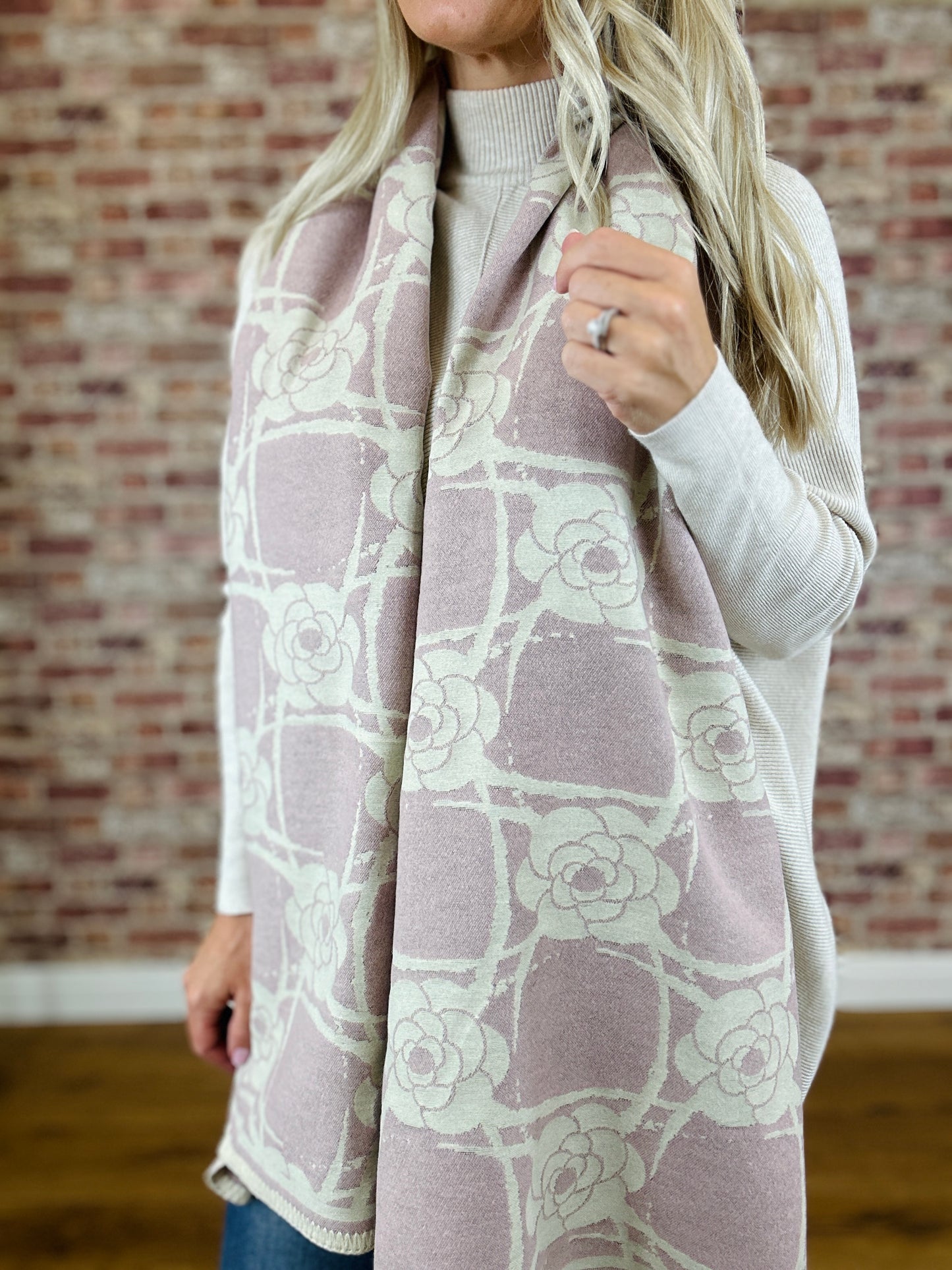 Rose Cashmere Scarf