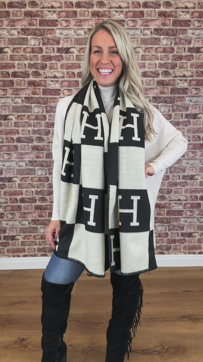 H Cashmere Scarf