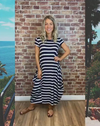 Stripe Panel Dress
