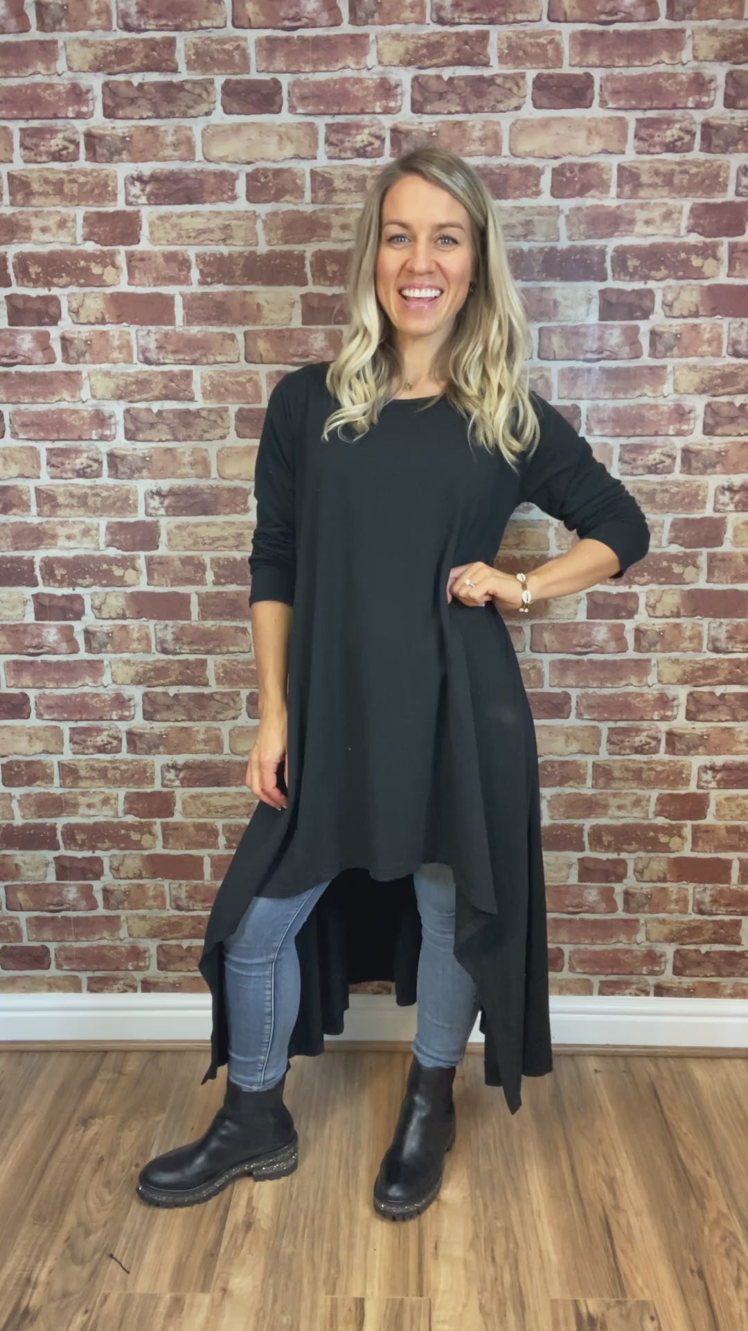 High low dress with on sale boots