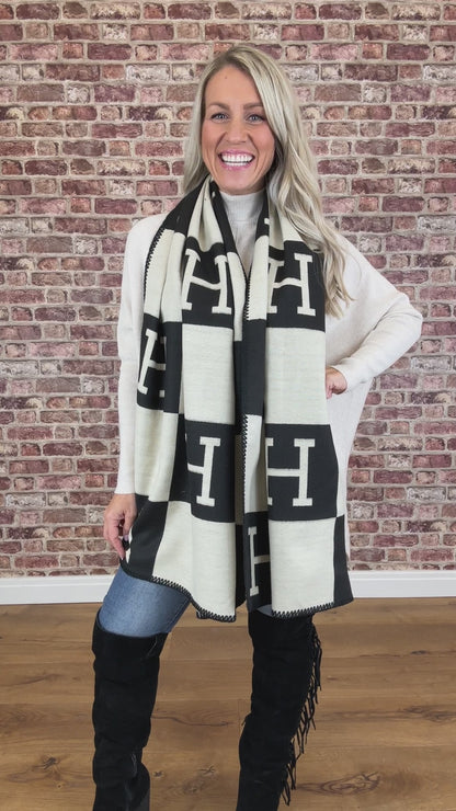 H Cashmere Scarf