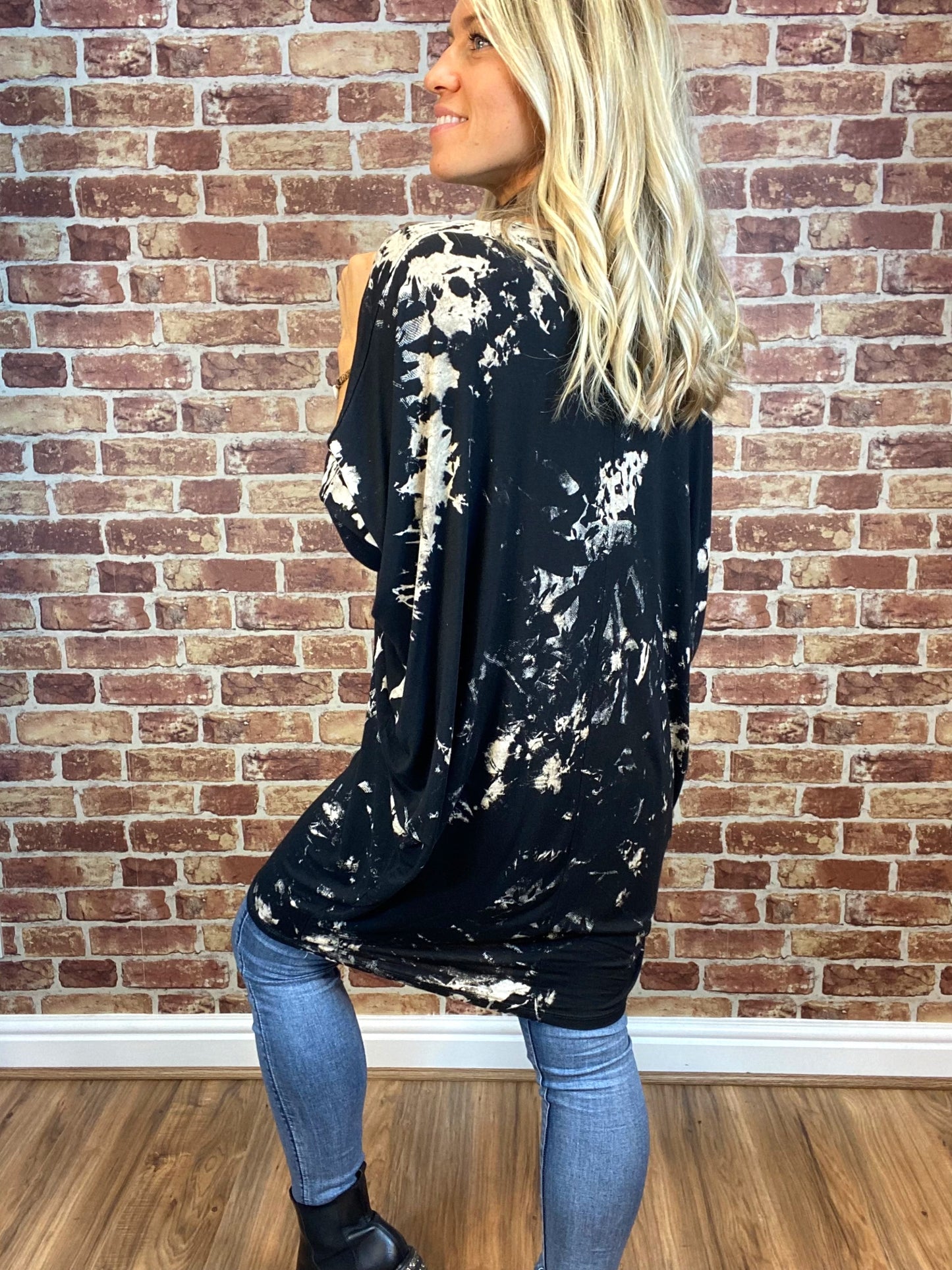 Snood Tunic Top- Splash Print